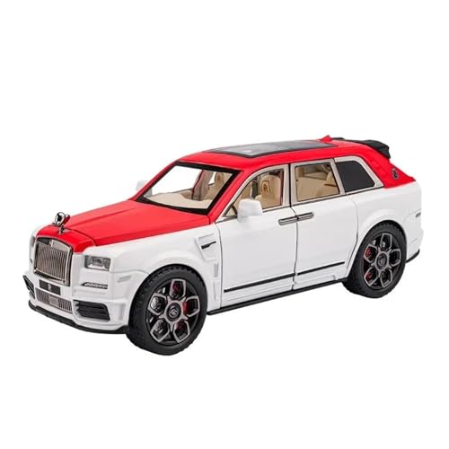 1/22 Für Rolls-Royce Cullinan SUV Legierungsauto Metalldruckguss Fahrzeugspielzeug-Sammlung Subtile Sound- Und Lichteffekte Druckgussmodelle Motorfahrzeuge(Rot) von DUEVEL