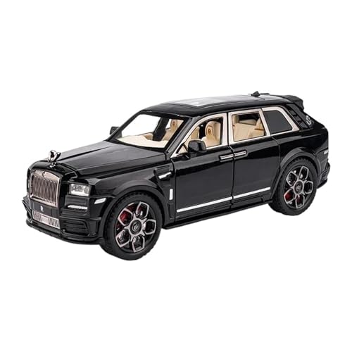 1/22 Für Rolls-Royce Cullinan SUV Legierungsauto Metalldruckguss Fahrzeugspielzeug-Sammlung Subtile Sound- Und Lichteffekte Druckgussmodelle Motorfahrzeuge(Schwarz) von DUEVEL