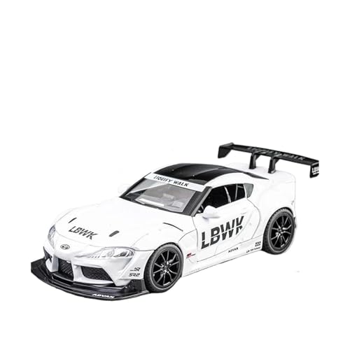 1/22 Für Toyota Supra Alloy Racing Model Sound & Light Car Toy Verschenken Sie Geschenke Jungen Teenager Und Erwachsene Enthusiasten Druckgussmodelle Motorfahrzeuge(White) von DUEVEL