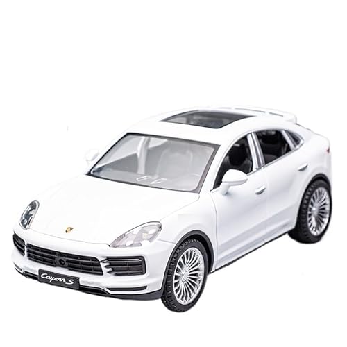 1/24 Für Cayenne Coupé-Legierungsautomodell Aus Druckgussmetall, Modellschmuck Bastler-Sammlungsdisplay Druckgussmodelle Motorfahrzeuge(White) von DUEVEL