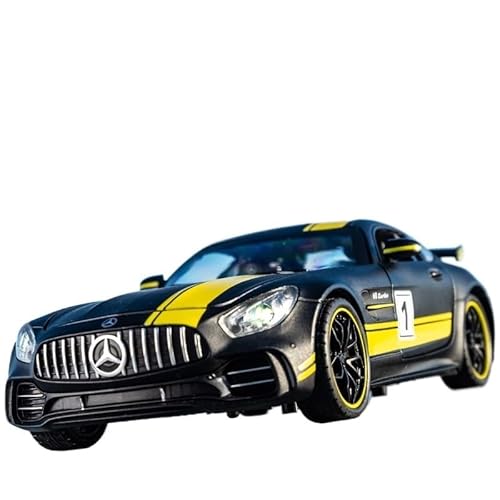 1/24 Für Mercedes-Benz GT Sportwagen Aus Druckguss Legierung Rennwagen Ornament Spielzeugautomodell Sammlerstück Für Erwachsene Druckgussmodelle Motorfahrzeuge(Schwarz) von DUEVEL