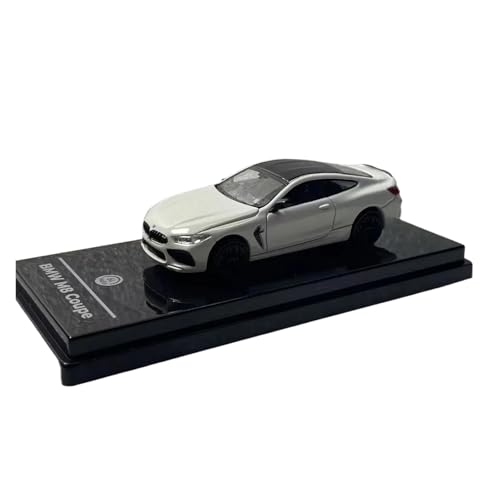 1/64 Für BMW M8 Coupe Sportwagen Druckgusslegierung Simulation Auto Modell Junge Souvenir Sammlung Druckgussmodelle Motorfahrzeuge(White) von DUEVEL