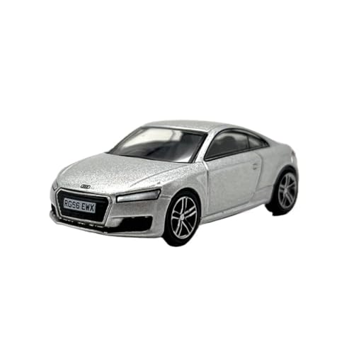 1/76 Für Au-di TTCoupe Gletscherweißer Sportwagen, Legierungsauto, Modellbausatz, Spielzeugauto, Geschenk, Hobby, Sammlung Druckgussmodelle Motorfahrzeuge(Silber) von DUEVEL