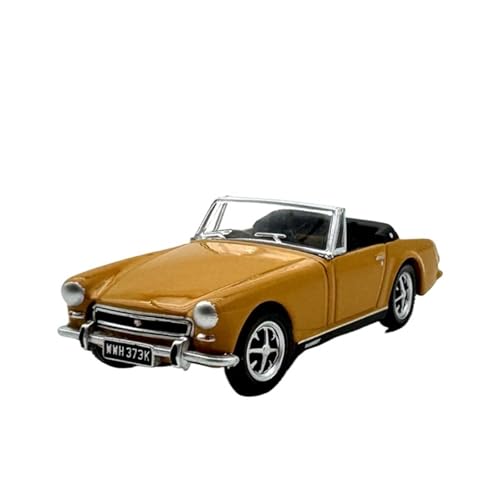1/76 Für MG MGKII Sportwagen Retro Gelbes Auto Legierung Modellbausatz Spielzeugauto Geschenksammlung Druckgussmodelle Motorfahrzeuge(Orange) von DUEVEL