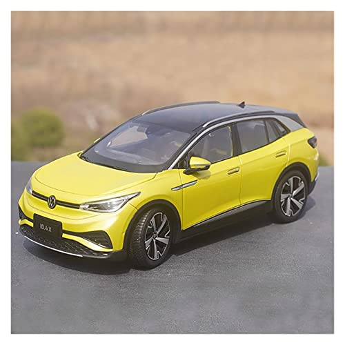 1 18 Diecast Fahrzeug Für Volkswagen ID.4X SUV Simulationslegierung Automodell Sammlerstücke Aus Metall Druckgussmodelle Motorfahrzeuge(Yellow) von DUEVEL