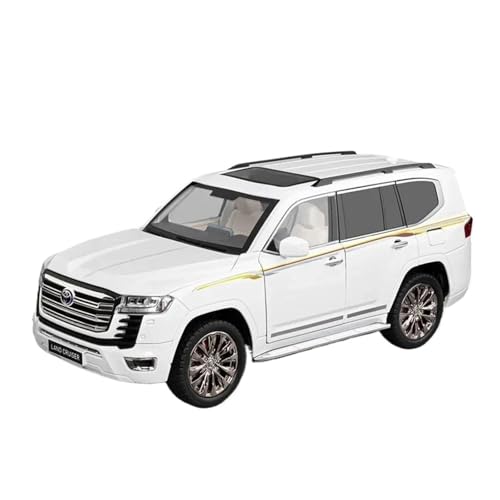 1 18 FÜR Toyota Land Cruiser LC300 SUV Legierung Druckguss Spielzeug Auto Modell Sound Und Licht Spielzeug Sammlerstücke Geburtstag Geschenk Druckgussmodelle Motorfahrzeuge(White) von DUEVEL