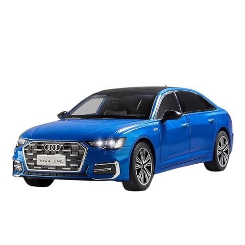 1 18 Für Audi A6L Legierung Auto Modell Druckguss & Spielzeug Metall Fahrzeug Auto Modell Sound Und Licht Simulation Druckgussmodelle Motorfahrzeuge(Blau) von DUEVEL