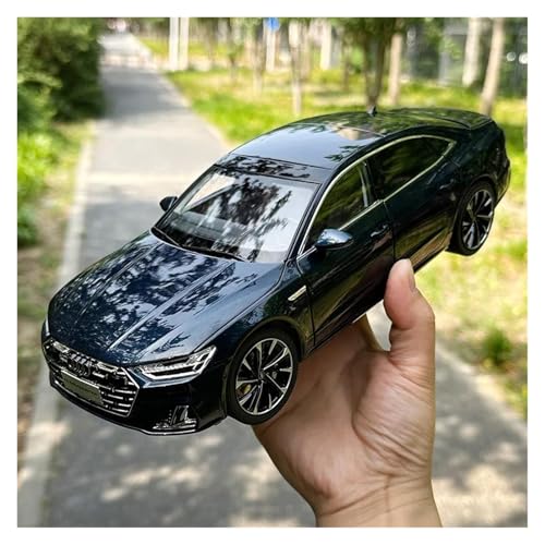 1 18 Für Audi A7L A7 Metalllegierung Automodell Druckgussmodell Erwachsene Dekoration Sammlerstück Geschenk Statische Druckgussmodelle Motorfahrzeuge(DEEP Blue) von DUEVEL