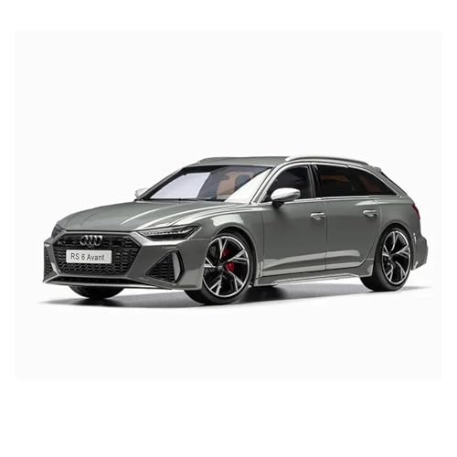 1 18 Für Audi RS6 C8 Avant Wagon Volltür Offene Sammlung Modellauto Simulation Legierung Modellauto Spielzeug Druckgussmodelle Motorfahrzeuge(Silber) von DUEVEL