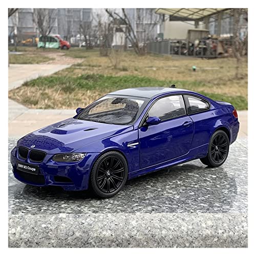 1 18 Für BMW M3 E92 Coupé Simulation Legierung Sportwagen Modell Statisches Fahrzeug Sammlerstück Souvenirs Ornament Druckgussmodelle Motorfahrzeuge(Blau) von DUEVEL