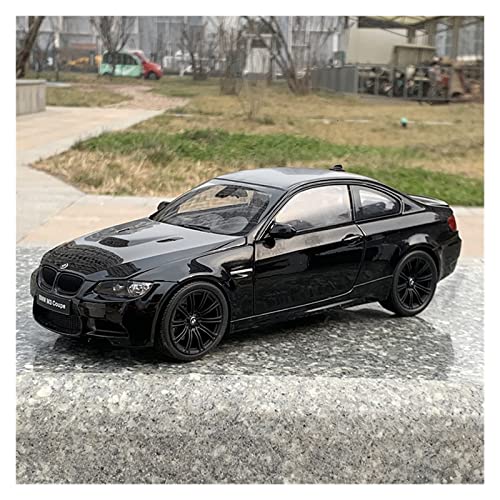 1 18 Für BMW M3 E92 Coupé Simulation Legierung Sportwagen Modell Statisches Fahrzeug Sammlerstück Souvenirs Ornament Druckgussmodelle Motorfahrzeuge(Schwarz) von DUEVEL
