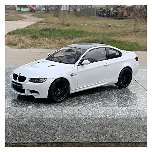 1 18 Für BMW M3 E92 Coupé Simulation Legierung Sportwagen Modell Statisches Fahrzeug Sammlerstück Souvenirs Ornament Druckgussmodelle Motorfahrzeuge(White) von DUEVEL