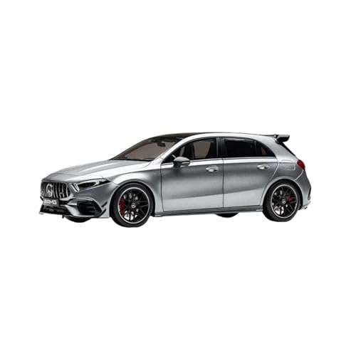 1 18 Für Benz AMG A45 S 2023 Druckguss-Legierung Modellauto Autoliebhaber Sammlerstücke Display Ornamente Jungen Geschenke Druckgussmodelle Motorfahrzeuge(Silber) von DUEVEL