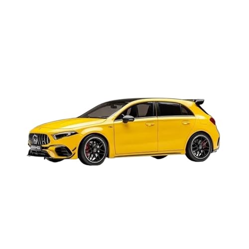 1 18 Für Benz AMG A45 S 2023 Druckguss-Legierung Modellauto Autoliebhaber Sammlerstücke Display Ornamente Jungen Geschenke Druckgussmodelle Motorfahrzeuge(Yellow) von DUEVEL