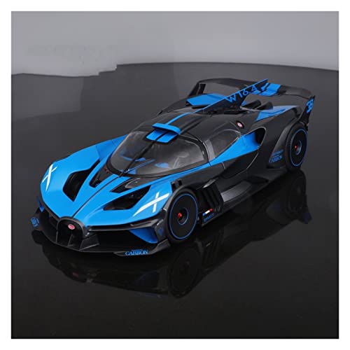 1 18 Für Bugatti Bolide Simulation Metall Maßstab Rennwagen Modell Statisches Fahrzeug Sammlerstück Ornament Druckgussmodelle Motorfahrzeuge(Blau) von DUEVEL