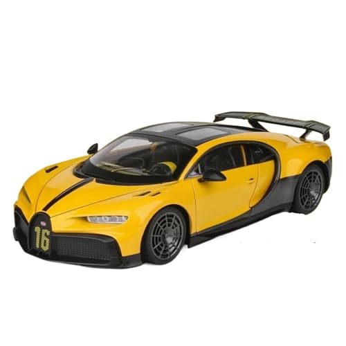 1 18 Für Bugatti Chiron Pur Race Spielzeugfahrzeug Sound Und Licht Sammlerstücke Geburtstagsgeschenk Druckgussmodelle Motorfahrzeuge(Yellow) von DUEVEL