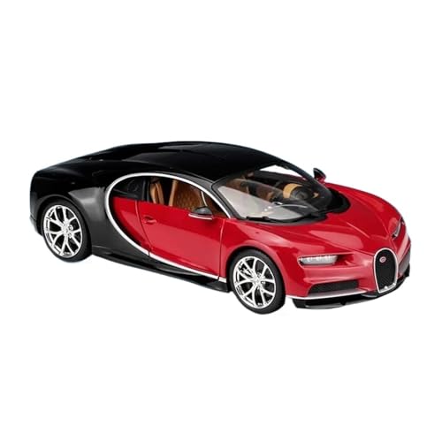1 18 Für Bugatti Chiron Sportwagen Legierungsdruckguss-Modellauto Spielzeugsammlung Ornamente Geschenk Simulationsauto Druckgussmodelle Motorfahrzeuge(Red B) von DUEVEL