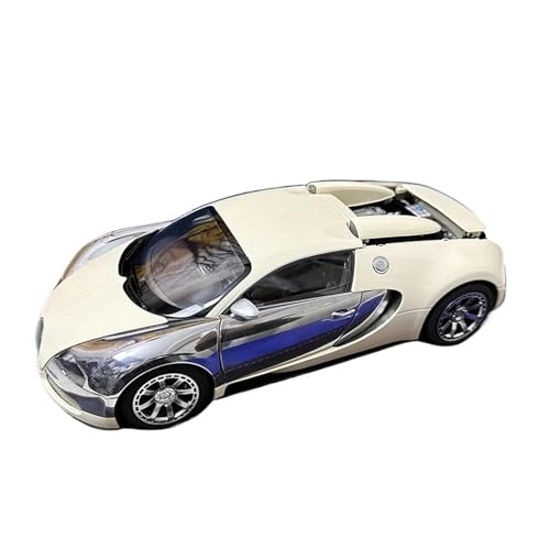 1 18 Für Bugatti Veyron Sports Diecast Legierung Auto Modell Metall Sportwagen Modell Fahrzeug Sammlung Dekoration Druckgussmodelle Motorfahrzeuge(White) von DUEVEL