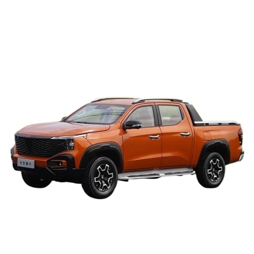 1 18 Für Changan Hunter Pickup Truck Modell 2024 Pickup Truck Legierung Simulation Auto Modell Sammlung Dekoration Druckgussmodelle Motorfahrzeuge(Orange) von DUEVEL