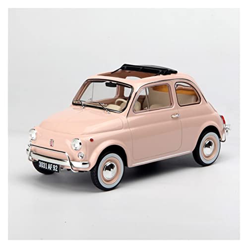 1 18 Für FIAT 500L 1968 Static Metal Diecast Car Model Simulation Collectible Ornament Display Druckgussmodelle Motorfahrzeuge(Rosa) von DUEVEL