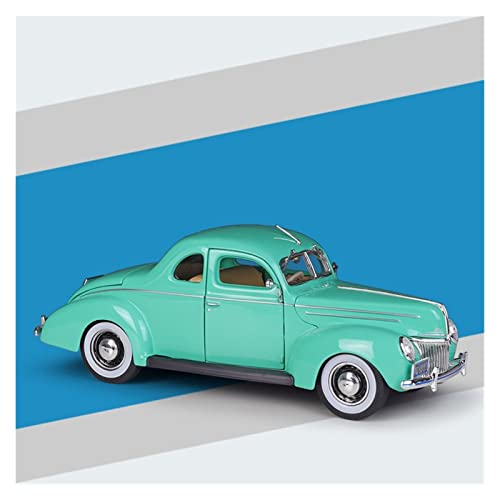 1 18 Für Ford Deluxe 1939 Legierung Oldtimer-Modell Druckguss Simulation Spielzeugfahrzeug Sammlerstück Souvenir Geschenk Druckgussmodelle Motorfahrzeuge(Grün) von DUEVEL