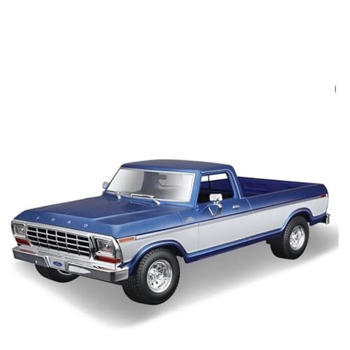1 18 Für Ford F150 1979Pickup Auto Ford Pickup Diecast Model Edition Legierung Luxus Fahrzeug Modell Spielzeug Druckgussmodelle Motorfahrzeuge(Blau) von DUEVEL