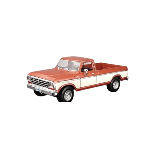 1 18 Für Ford F150 1979Pickup Auto Ford Pickup Diecast Model Edition Legierung Luxus Fahrzeug Modell Spielzeug Druckgussmodelle Motorfahrzeuge(Orange) von DUEVEL