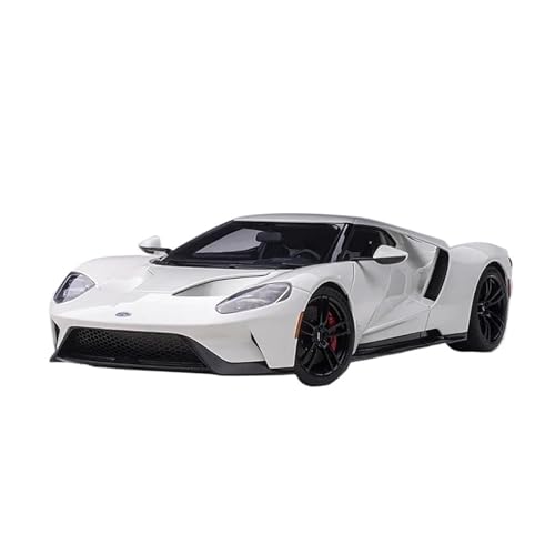 1 18 Für Ford GT ABS-Material Vollständiges Offenes Automodell Statische Anzeige Geschenksammlung Sportwagenmodell-Ornamente Druckgussmodelle Motorfahrzeuge(White) von DUEVEL