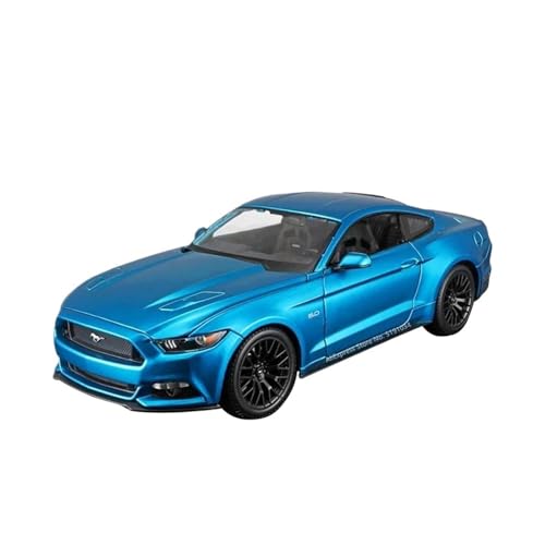 1 18 Für Ford Mustang GT 2015 Auto Legierung Auto Modell Auto Dekoration Sammlung Geschenk Spielzeug Druckguss Modell Druckgussmodelle Motorfahrzeuge(Blau) von DUEVEL