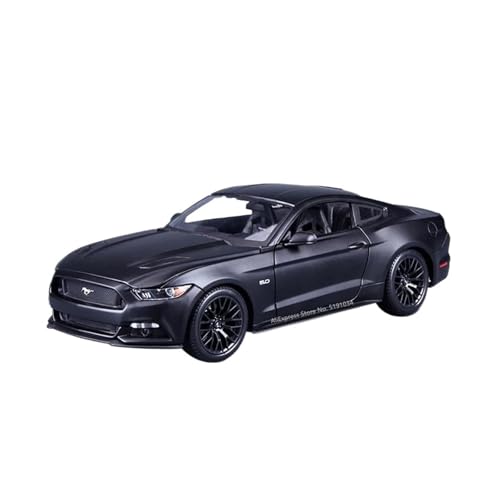 1 18 Für Ford Mustang GT 2015 Auto Legierung Auto Modell Auto Dekoration Sammlung Geschenk Spielzeug Druckguss Modell Druckgussmodelle Motorfahrzeuge(Schwarz) von DUEVEL