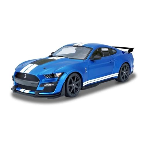 1 18 Für Ford Mustang Shelby Gt500 2020 Sportwagen Legierung Druckguss-Modellsammlung Automodelldekoration Druckgussmodelle Motorfahrzeuge(Blau) von DUEVEL