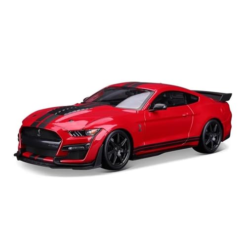 1 18 Für Ford Mustang Shelby Gt500 2020 Sportwagen Legierung Druckguss-Modellsammlung Automodelldekoration Druckgussmodelle Motorfahrzeuge(Rot) von DUEVEL