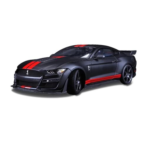 1 18 Für Ford Mustang Shelby Gt500 2020 Sportwagen Legierung Druckguss-Modellsammlung Automodelldekoration Druckgussmodelle Motorfahrzeuge(Schwarz) von DUEVEL