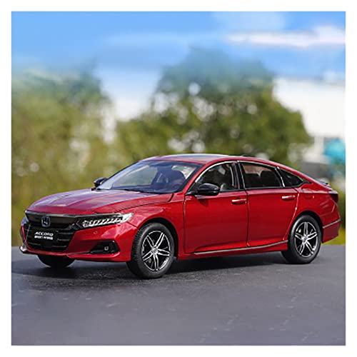 1 18 Für Honda Accord 2022 Legierung Automodell Druckguss Fahrzeugsimulation Erwachsenes Sammlerstück Souvenir Druckgussmodelle Motorfahrzeuge(Rot) von DUEVEL