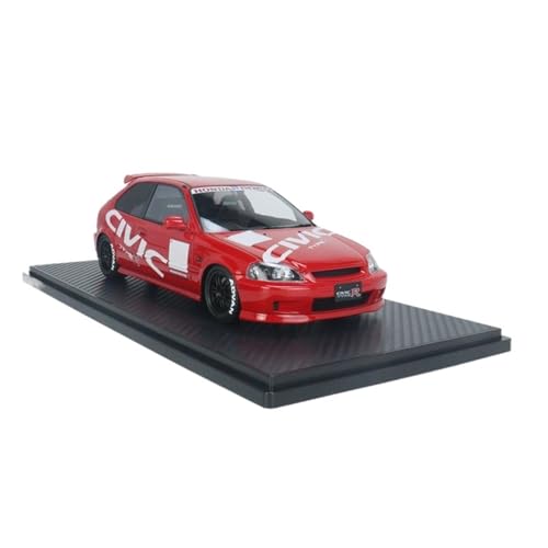 1 18 Für Honda Civic (EK9) Typ R – Rot – Harz Auto Modell Spielzeug Kit Urlaub Geschenk Hobby Sammlung Druckgussmodelle Motorfahrzeuge von DUEVEL