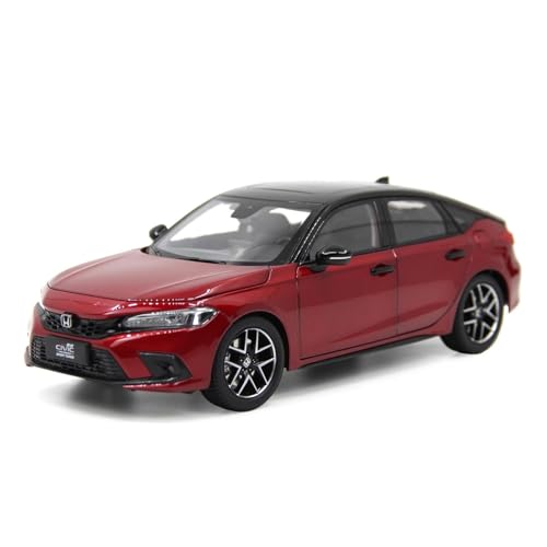 1 18 Für Honda Civic Hatchback 2023 Auto Modell Rot Farbe Simulation Miniatur Diecast Legierung Fahrzeug Spielzeug Modell Druckgussmodelle Motorfahrzeuge von DUEVEL