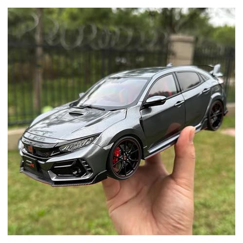 1 18 Für Honda Civic Type R FK8 2021 Automodell Legierung Sammlungsmodell Druckguss-Autoliebhaber Sammlerornamente Druckgussmodelle Motorfahrzeuge(Gray) von DUEVEL