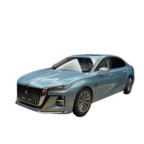 1 18 Für Hongqi H5 2023 Auto Legierung Druckguss Modell Auto Spielzeug Sammlung Ornamente Geschenk Mini Simulation Auto Druckgussmodelle Motorfahrzeuge(Blau) von DUEVEL