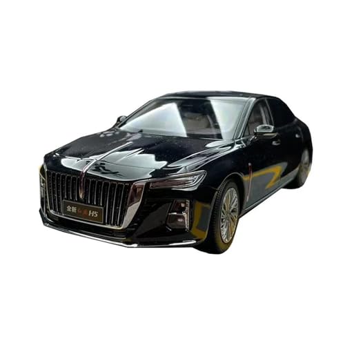 1 18 Für Hongqi H5 2023 Auto Legierung Druckguss Modell Auto Spielzeug Sammlung Ornamente Geschenk Mini Simulation Auto Druckgussmodelle Motorfahrzeuge(Schwarz) von DUEVEL