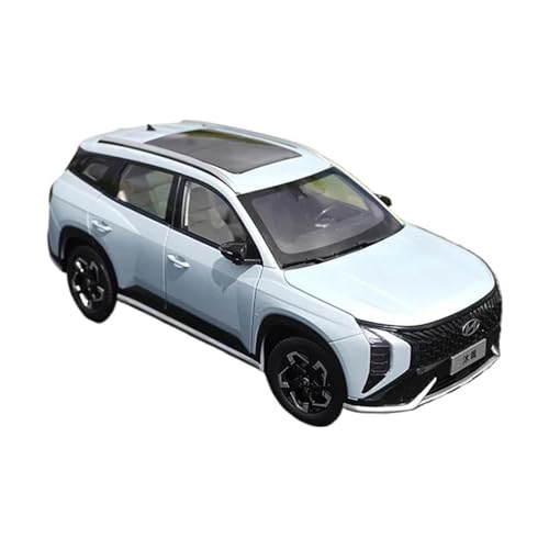 1 18 Für Hyundai Mufasa IX35 SUV Spielzeug Autos Modell Klassische Erwachsene Sammlerstück Souvenir Geschenk Statische Anzeige Druckgussmodelle Motorfahrzeuge(Blau) von DUEVEL