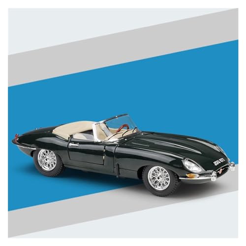 1 18 Für Jaguar E-Type Coupe Legierung Druckguss 4 Türen Statische Simulation Automodell Sammlung Geschenk Spielzeug Handwerk Druckgussmodelle Motorfahrzeuge(Grün) von DUEVEL
