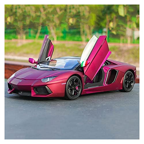 1 18 Für Lamborghini LP700-4 Supersportwagen Legierung Automodell Druckguss Spielzeugfahrzeug Sammlung Kinder Geschenke Druckgussmodelle Motorfahrzeuge(Purple) von DUEVEL