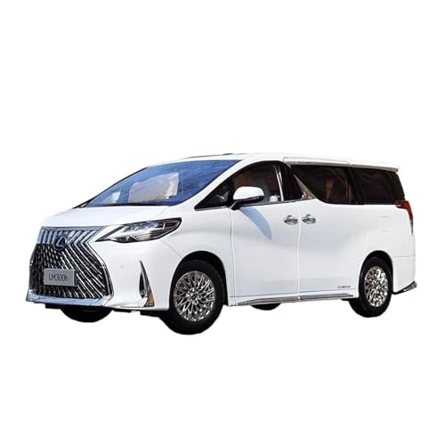 1 18 Für Lexus LM300 MPV Legierung Druckguss Metall Spielzeug Fahrzeuge Auto Modell Simulation Sound Und Licht Dekoration Druckgussmodelle Motorfahrzeuge(White) von DUEVEL