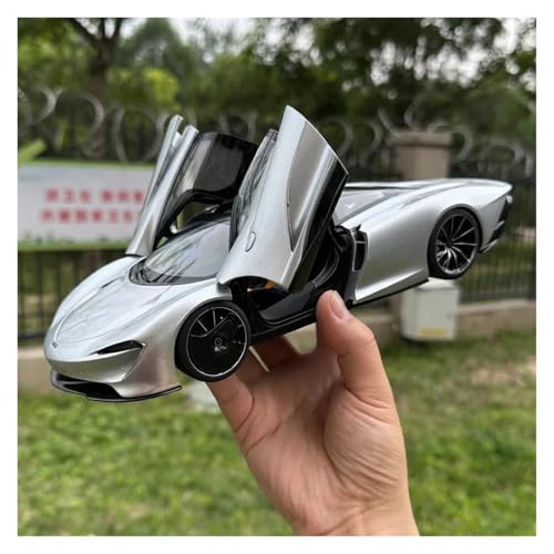 1 18 Für MCLAREN SPEEDTAIL Automodellsammlung Sportwagen ABS-Material Persönliche Sammlung Statische Ornamente Druckgussmodelle Motorfahrzeuge(Silber) von DUEVEL