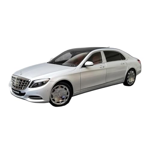 1 18 Für Maybach S KLASSE S600 Automodell ABS-Material Statische Verzierung Persönliche Sammlung Ausstellungsornamente Druckgussmodelle Motorfahrzeuge(Silber) von DUEVEL