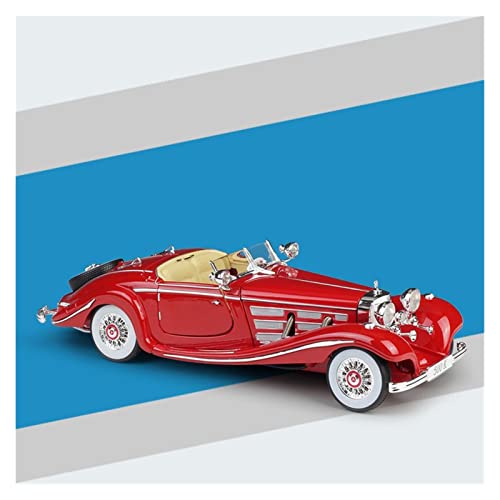 1 18 Für Mercedes-Benz 500K Legierung Cabrio Modell Diecast Simulation Spielzeugfahrzeug Sammelgeschenk Druckgussmodelle Motorfahrzeuge(Rot) von DUEVEL