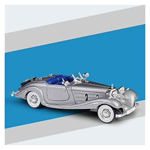 1 18 Für Mercedes-Benz 500K Legierung Cabrio Modell Diecast Simulation Spielzeugfahrzeug Sammelgeschenk Druckgussmodelle Motorfahrzeuge(Silber) von DUEVEL