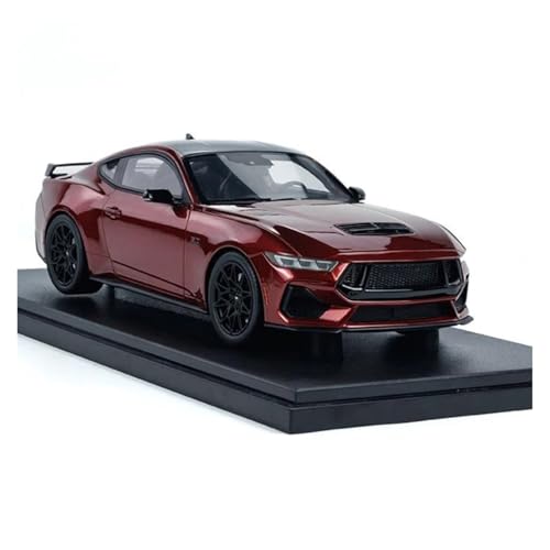 1 18 Für Mustang GT 2024 Rapid Red Scale Diecast Metal Model Car Sammlerstück Geschenk Druckgussmodelle Motorfahrzeuge von DUEVEL