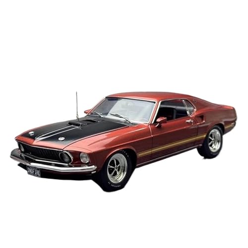 1 18 Für Mustang Mach1 1969 Muscle Car Classic Car Proportional Diecast Metall Modell Auto Modell Geschenk Druckgussmodelle Motorfahrzeuge von DUEVEL