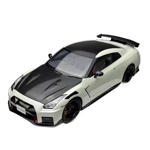 1 18 Für Nissan GT-R35 2022 Simulation Auto Modell Legierung Druckguss Modell Sammlung Dekoration Ornamente Druckgussmodelle Motorfahrzeuge(White) von DUEVEL